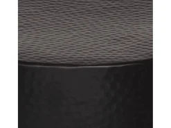 Mesa De Centro*vidaxl Mesa de centro em alumínio martelado Ø 50x30 cm Preto