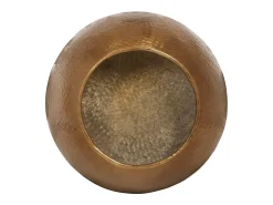 vidaxl Mesa de centro em alumínio martelado Ø 50x30 cm bronze^ Mesa De Centro