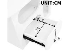 Mesa De Centro| Mesa de centro em formato de nuvem com gavetas curvas e compartimentos de armazenamento abertos, branca. Branco