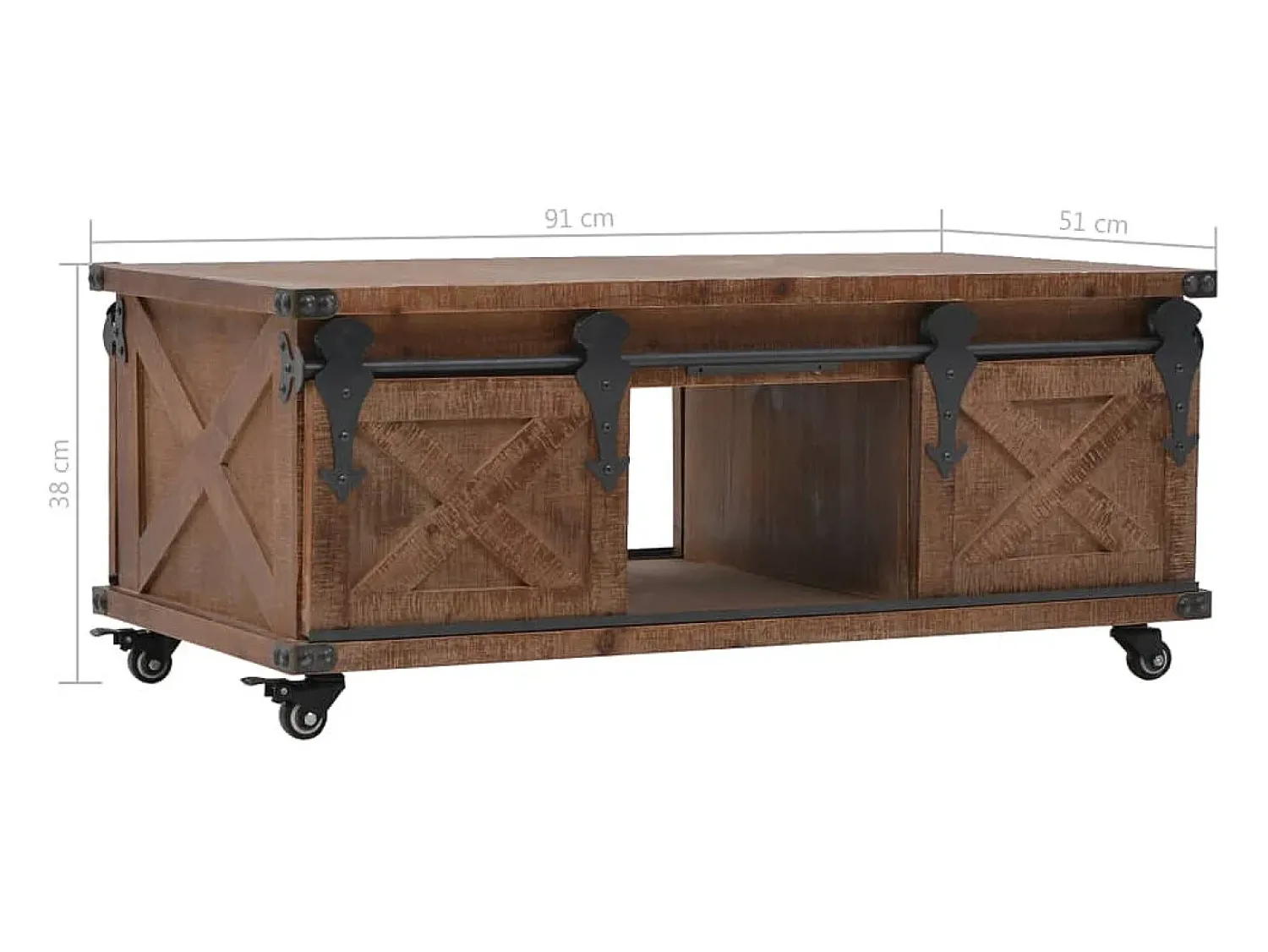 Mesa De Centro*vidaxl Mesa de centro em madeira de abeto maciça 91x51x38 cm castanho Natural claro