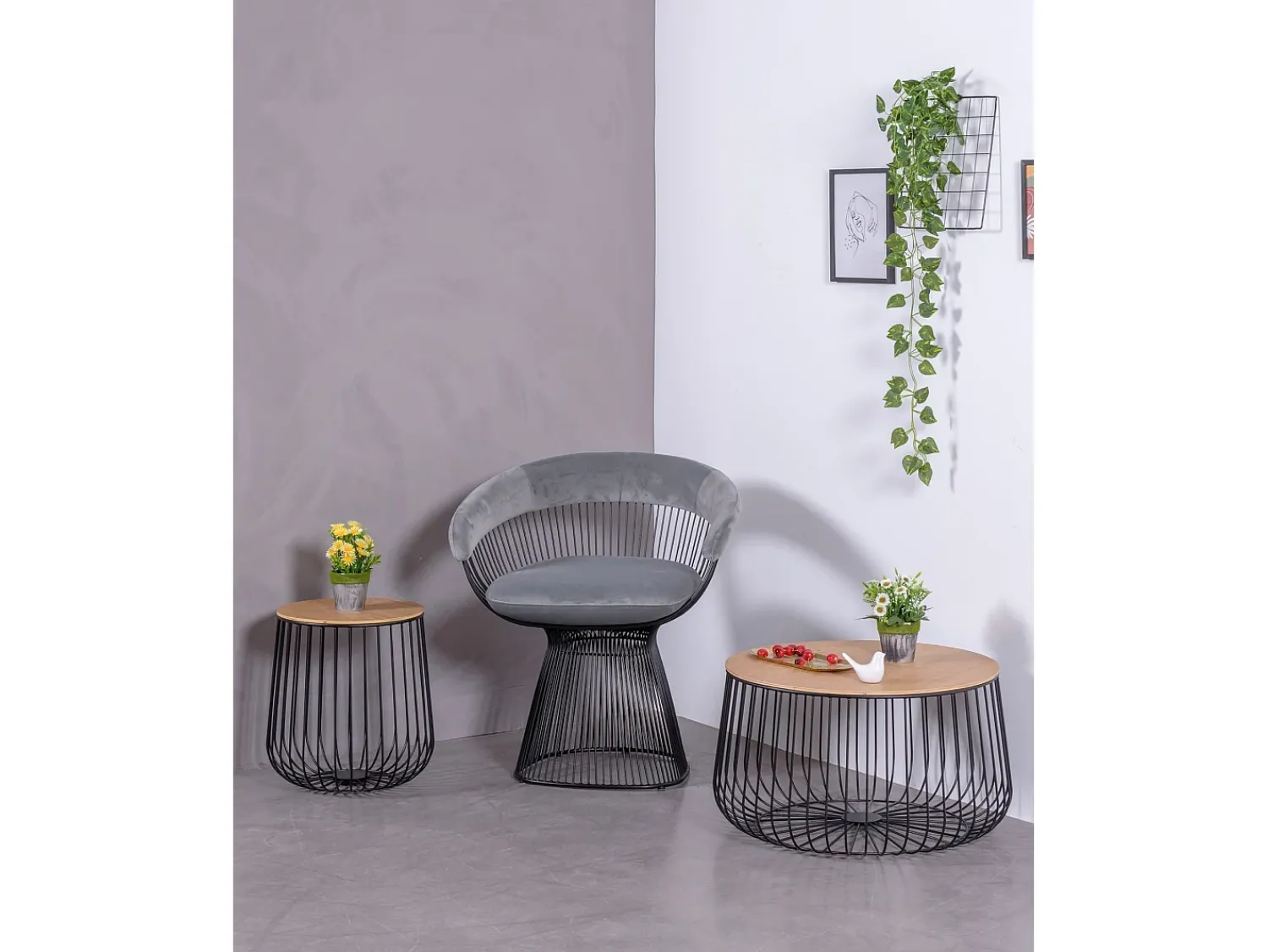 Nest Dream Mesa de centro em madeira de freixo e aço lacado - Zurique -^ Mesa De Centro