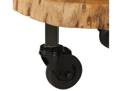 Mesa De Centro* Mesa de centro em madeira de acácia maciça 60x55x25 cm PT185901 Castanho