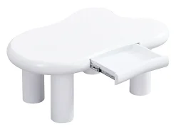 Mesa de centro em MDF com efeito de nuvem, 16 luzes LED coloridas e gavetas - com espaço de armazenamento.^ Mesa De Centro