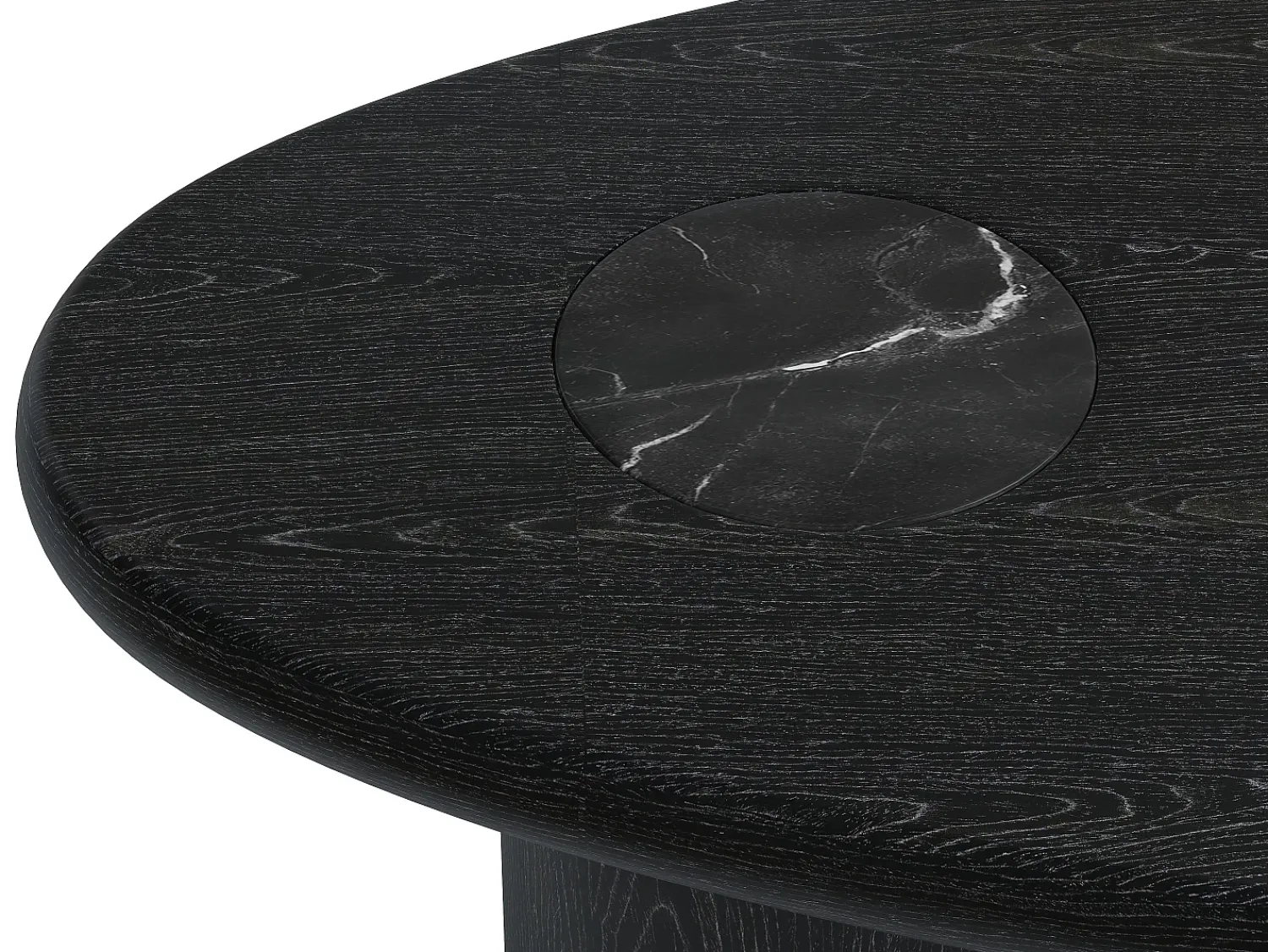 Mesa De Centro|Vente-unique Mesa de centro em mármore e folheado de carvalho - - MARSULA Preto