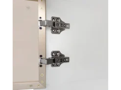 Mesa De Centro* Mesa de centro em mármore - Aparador com duas gavetas e um compartimento de arrumação com LED Branco