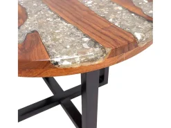 Mesa De Centro*vidaxl Mesa de centro em resina de teca 60 cm Multicor