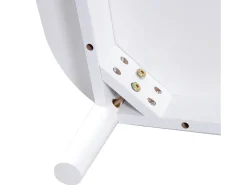 Mesa De Centro| Mesa de centro estilo chalé 110x55x38,5cm - Mesa de centro com gavetas em verga e portas de correr com ripas em madeira maciça Pernas em madeira maciça - Branco