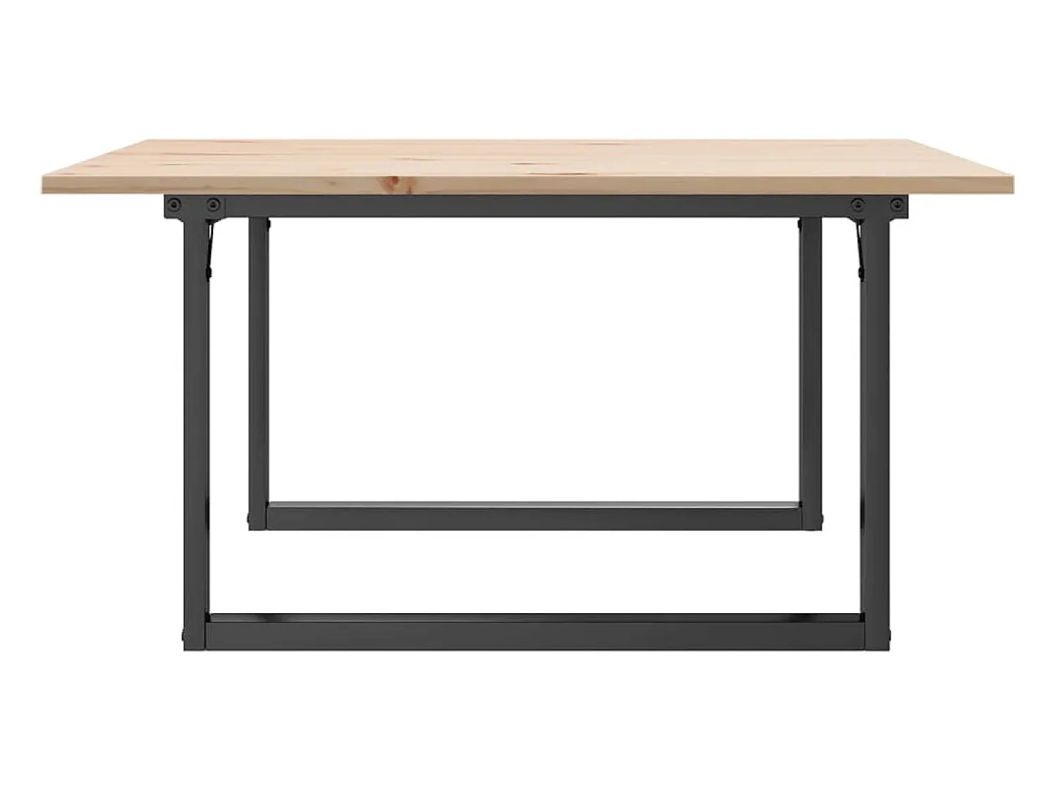 Mesa De Centro*vidaxl Mesa de centro estrutura em O 80x80x45 cm pinho e aço Castanho