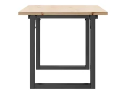 vidaxl Mesa de centro estrutura em O 100x50x45cm pinho e aço^ Mesa De Centro