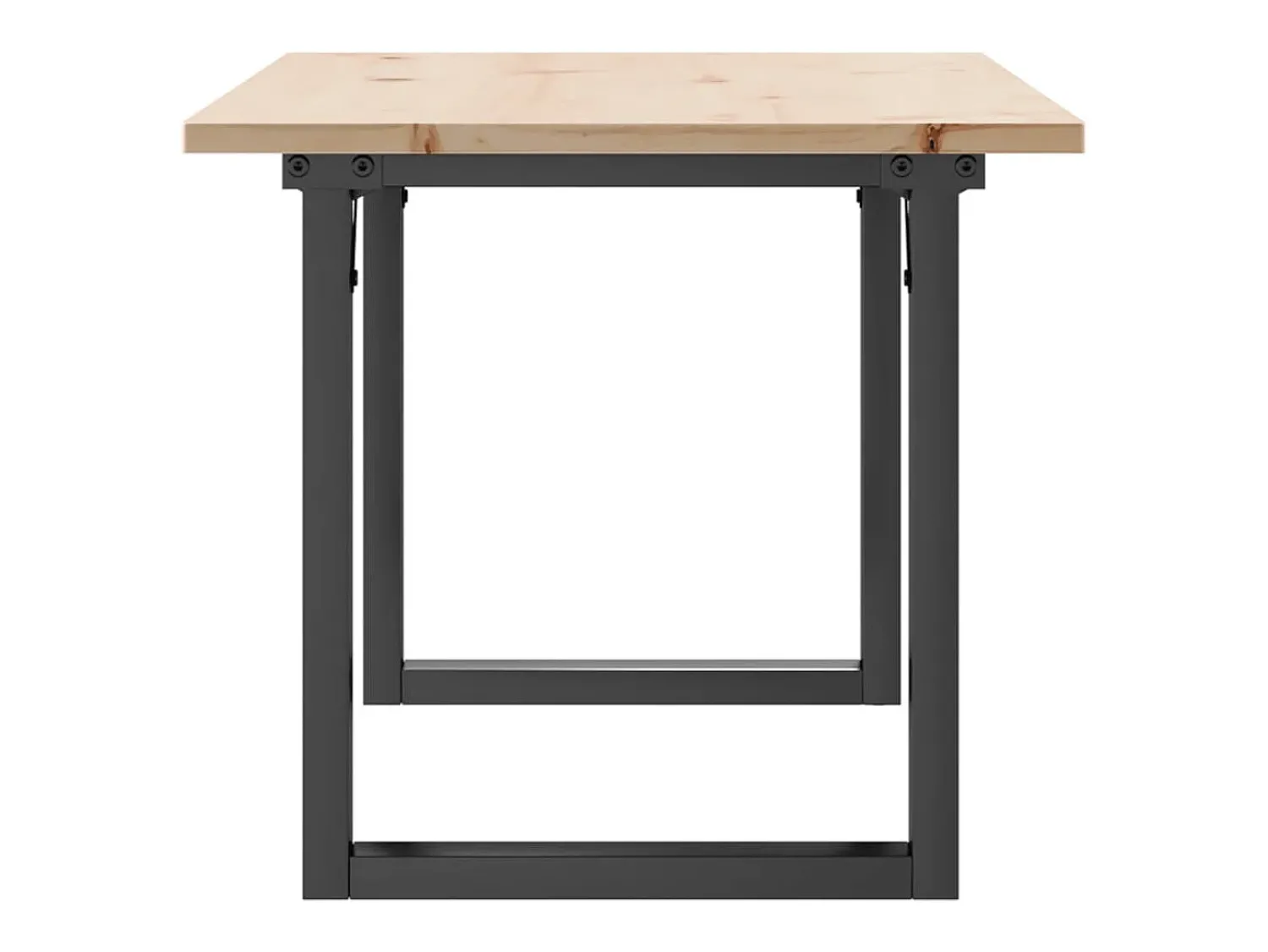 vidaxl Mesa de centro estrutura em O 100x50x45cm pinho e aço^ Mesa De Centro