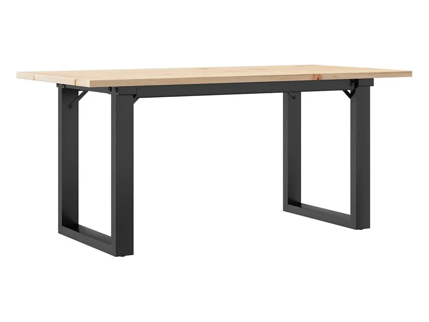 vidaxl Mesa de centro estrutura em O 100x50x45cm pinho e aço^ Mesa De Centro
