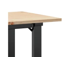 vidaxl Mesa de centro estrutura em O 100x50x45cm pinho e aço^ Mesa De Centro