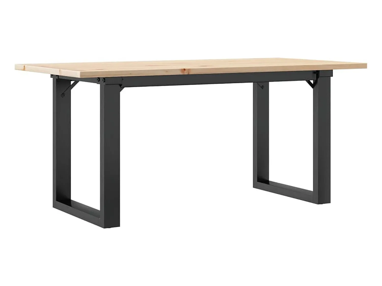 vidaxl Mesa de centro estrutura em O 100x50x45cm pinho e aço^ Mesa De Centro