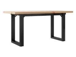 Mesa De Centro| Mesa de centro estrutura em O 90x40x45,5 cm pinho/ferro fundido PT431914 Castanho