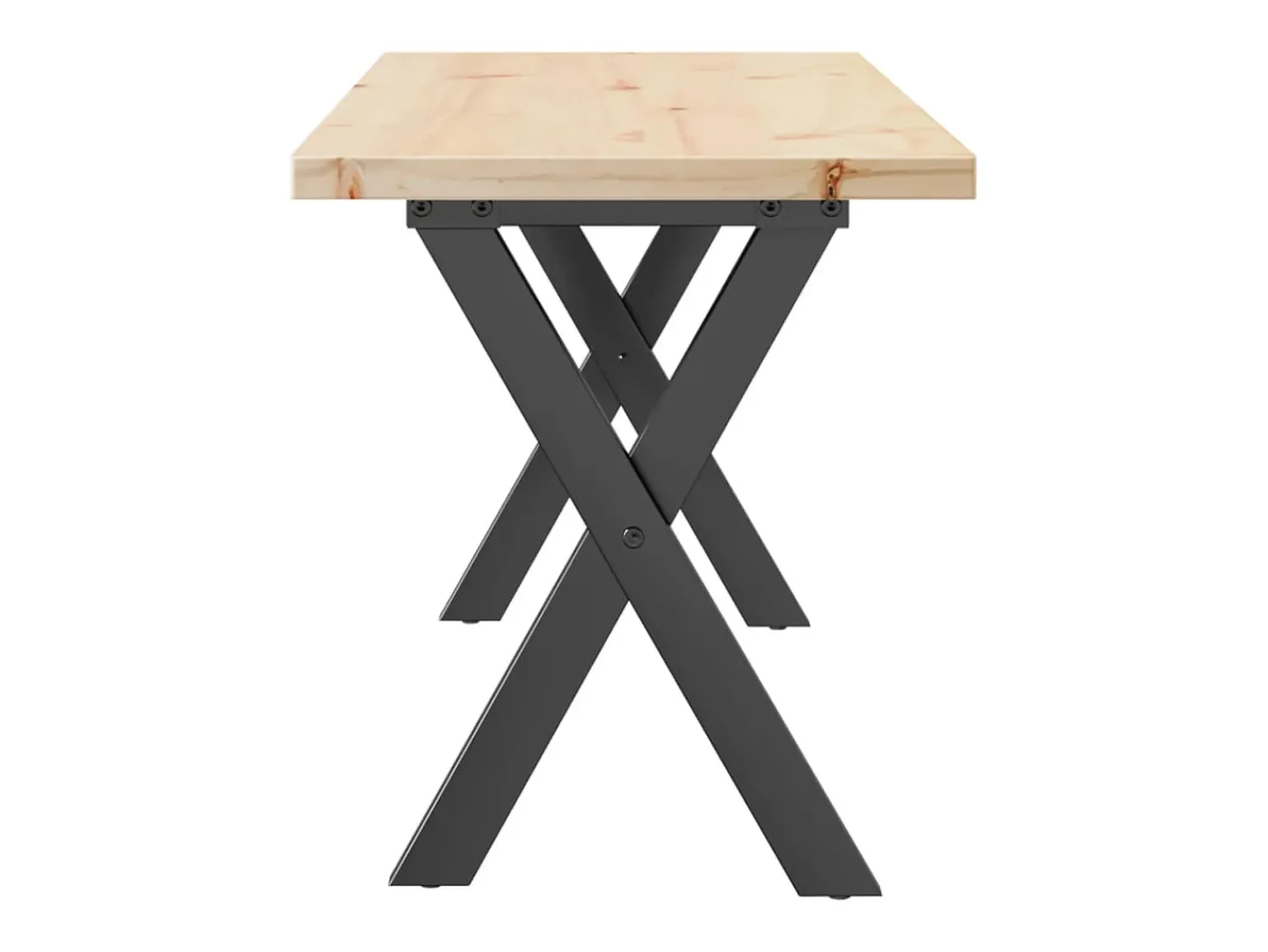 Mesa De Centro|vidaxl Mesa de centro estrutura em X 110x40x45,5cm pinho/aço Natural claro