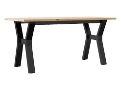 Mesa De Centro*vidaxl Mesa de centro estrutura em Y 100x50x45cm pinho e aço Castanho