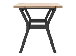 Mesa De Centro*vidaxl Mesa de centro estrutura em Y 100x50x45cm pinho e aço Castanho