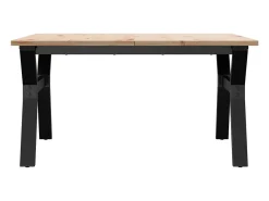 Mesa De Centro| Mesa de centro estrutura em Y 80x80x45 cm pinho e ferro fundido PT389397 Castanho