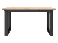 Outlet Mesa de centro estrutura em O 80x80x45,5 cm pinho/ferro fundido PT782308 Castanho