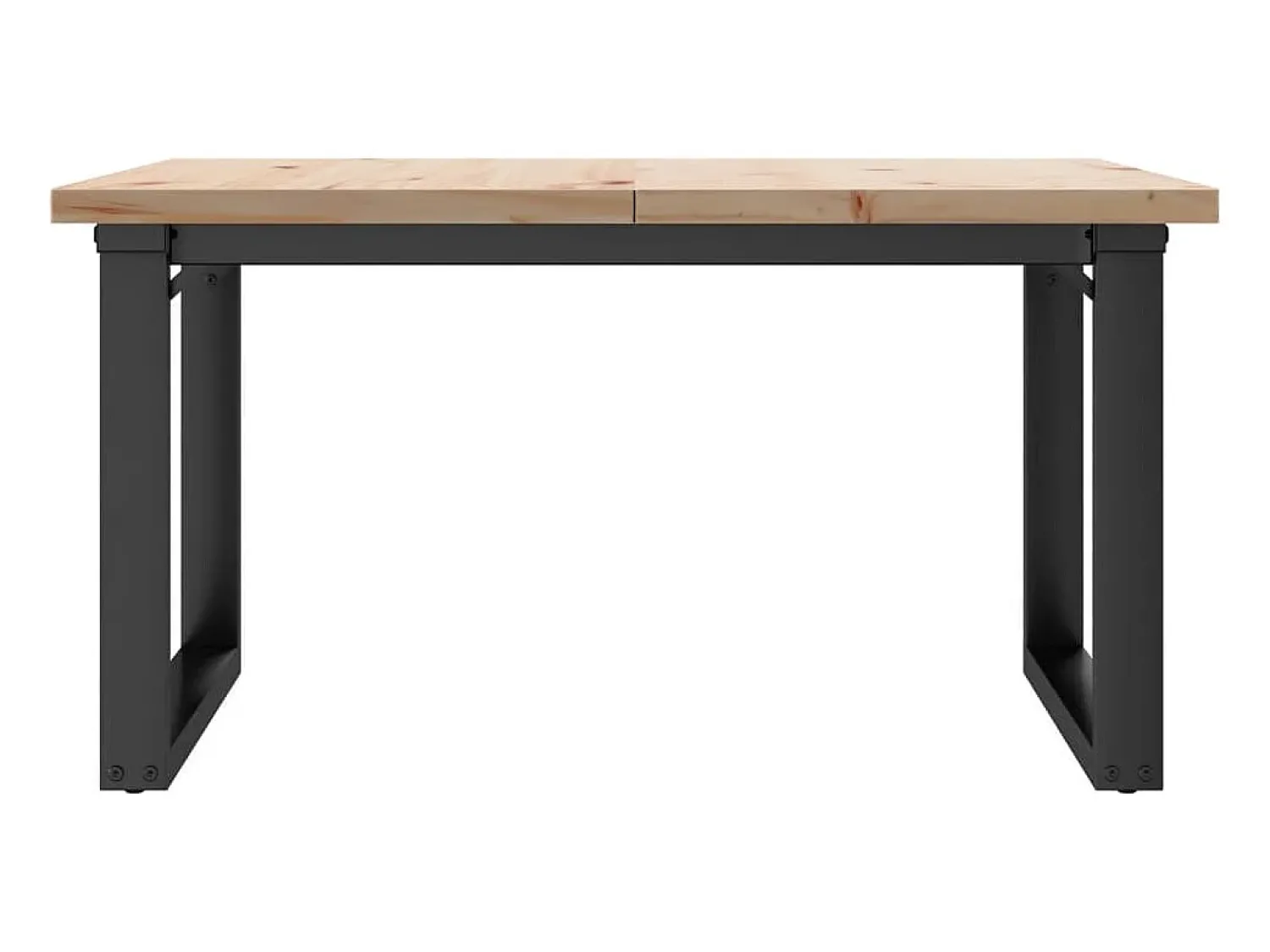 Outlet Mesa de centro estrutura em O 80x80x45,5 cm pinho/ferro fundido PT782308 Castanho