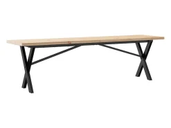 Mesa de centro estrutura em X 160x40x45,5cm pinho/ferro fundido PT483287^ Mesa De Centro