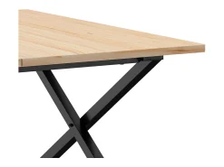 Mesa De Centro|vidaxl Mesa de centro estrutura em X 80x80x45 cm pinho e aço Natural claro