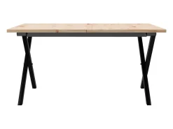 vidaxl Mesa de centro estrutura em X 90x90x45 cm pinho e aço^ Mesa De Centro