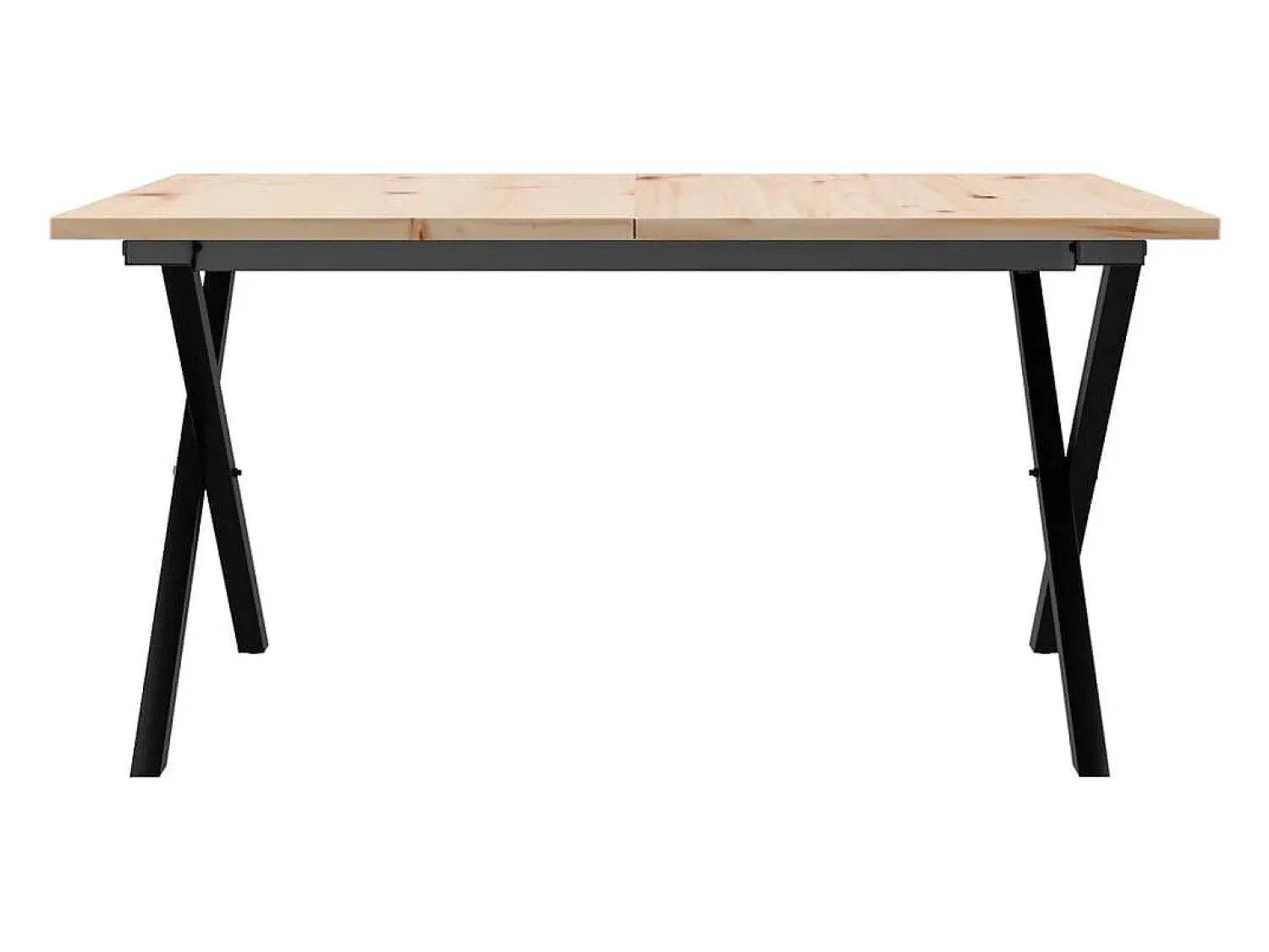vidaxl Mesa de centro estrutura em X 90x90x45 cm pinho e aço^ Mesa De Centro