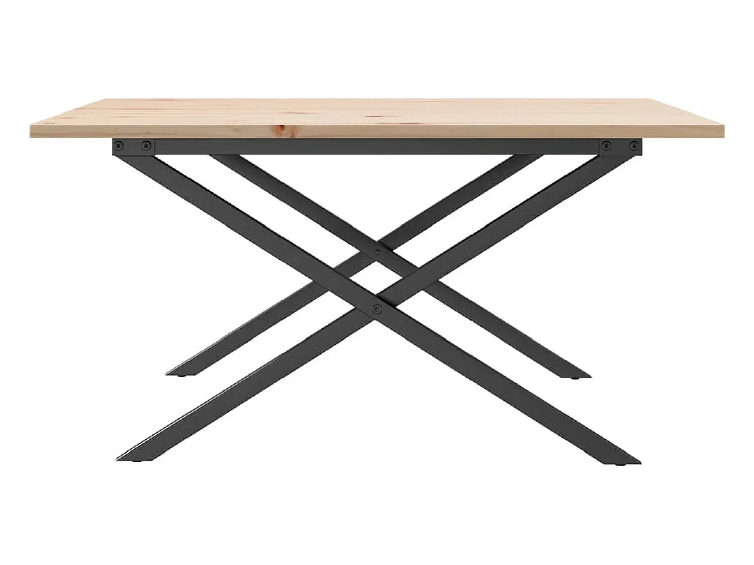 vidaxl Mesa de centro estrutura em X 90x90x45 cm pinho e aço^ Mesa De Centro