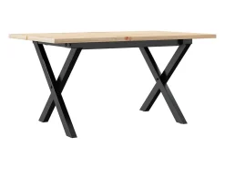 Mesa de centro estrutura em X 80x50x40 cm pinho e ferro fundido PT309908^ Mesa De Centro