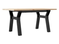 Mesa de centro estrutura em Y 80x50x40 cm pinho e ferro fundido PT221475^ Mesa De Centro