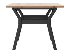 Mesa de centro estrutura em Y 80x50x40 cm pinho e ferro fundido PT221475^ Mesa De Centro