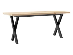 Mesa de centro estrutura em X 110x40x45,5cm pinho/ferro fundido PT137442^ Mesa De Centro