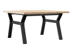 Mesa De Centro*vidaxl Mesa de centro estrutura em Y 80x80x45,5 cm pinho/aço Castanho