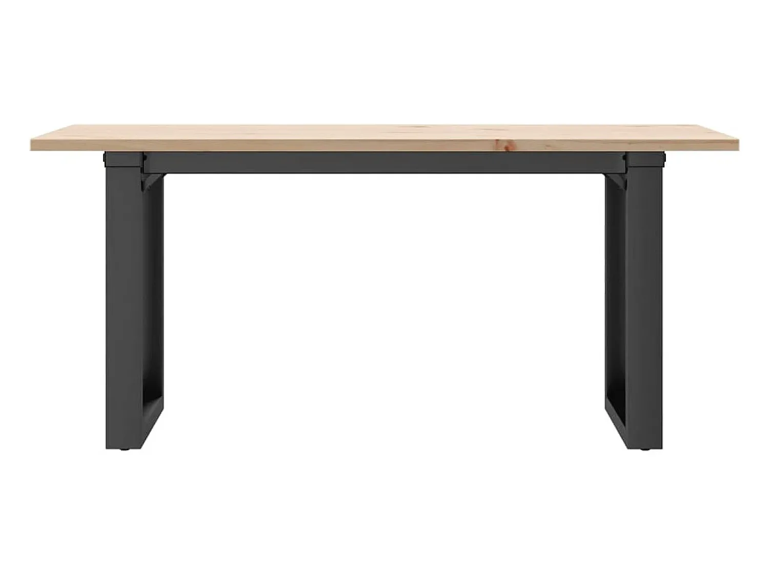vidaxl Mesa de centro estrutura em O 90x40x45 cm pinho e aço Castanho