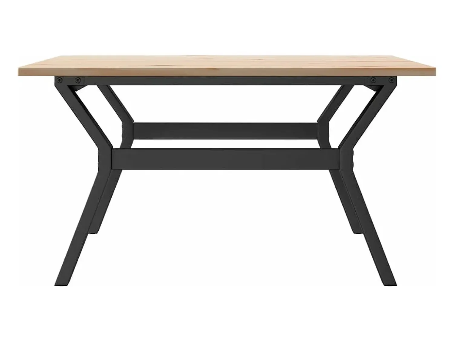Mesa De Centro*vidaxl Mesa de centro estrutura em Y 90x90x45 cm pinho e aço Castanho