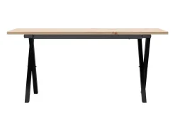 Mesa De Centro*vidaxl Mesa de centro estrutura em X 90x40x45 cm pinho e aço Castanho