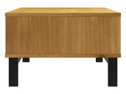 Best vidaxl Mesa de centro FLAM 100x50x32,5 cm madeira de pinho maciça Natural claro