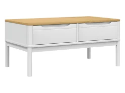 Mesa de centro FLORO 99x55,5x45 cm madeira pinho maciça PT800171^ Mesa De Centro
