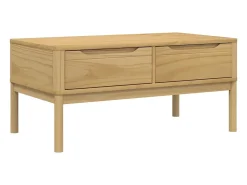 Mesa De Centro*vidaxl Mesa de centro FLORO 99x55,5x45 cm pinho maciço castanho mel Natural claro