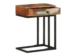 Discount Mesa de centro formato em U 45x30x61cm madeira recuperada maciça PT658118 Multicor
