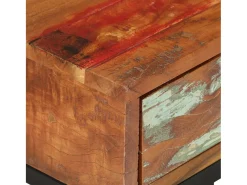 Discount Mesa de centro formato em U 45x30x61cm madeira recuperada maciça PT658118 Multicor