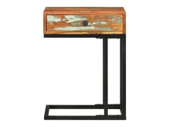 Discount Mesa de centro formato em U 45x30x61cm madeira recuperada maciça PT658118 Multicor