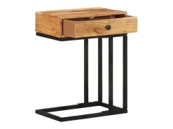 Best Mesa de centro formato em U 45x30x61 cm madeira de acácia maciça PT709411 Castanho
