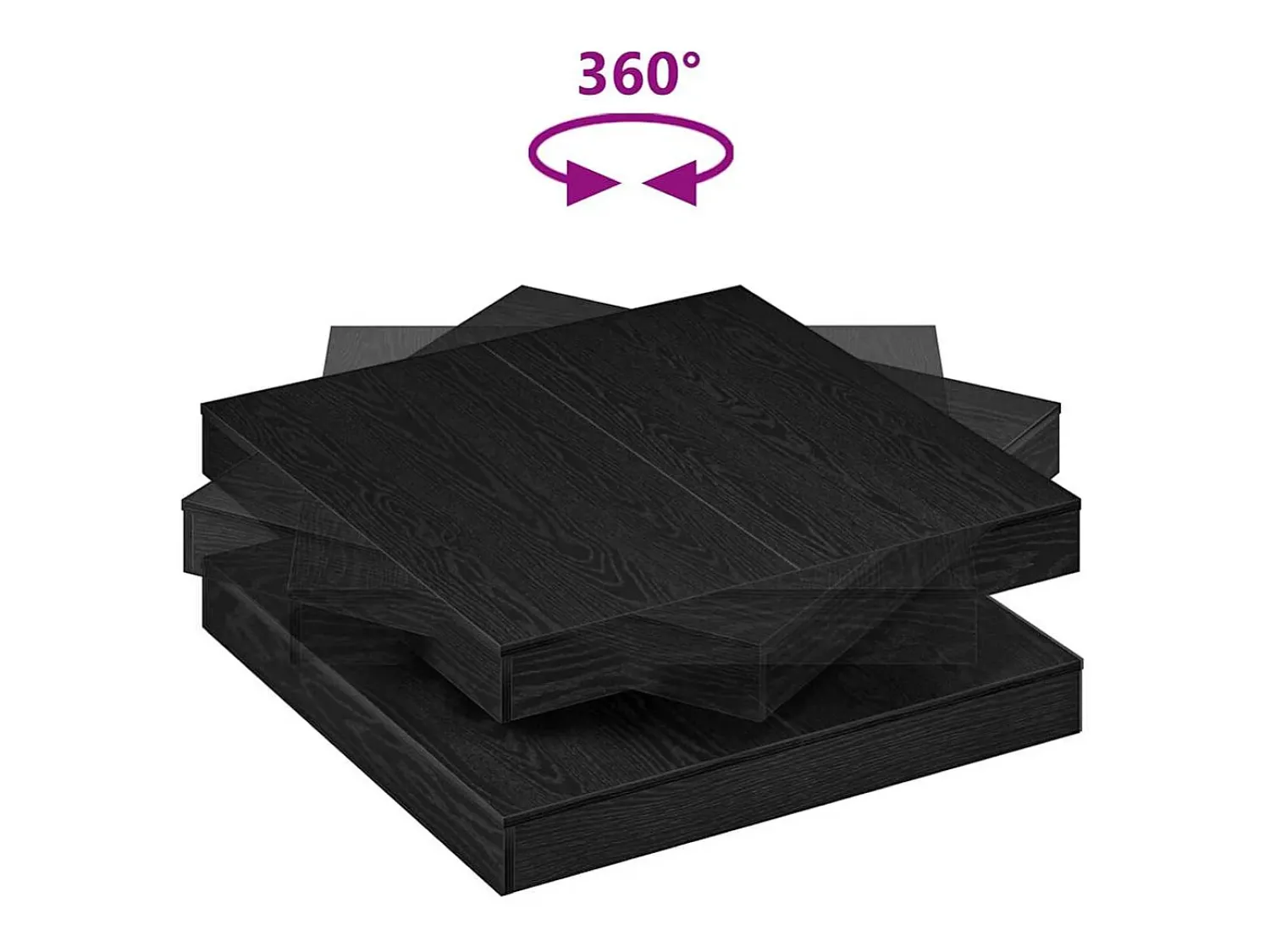 vidaxl Mesa de centro giratória 360 graus carvalho 90x90x34,5 cm^ Mesa De Centro
