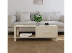 Outlet Mesa de centro HAMAR 100x55x35 cm pinho maciço -mel PT888802 Castanho