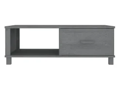 vidaxl Mesa de centro HAMAR 100x55x35 cm pinho maciço cinza-escuro^ Mesa De Centro