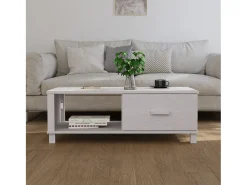 Mesa De Centro* Mesa de centro HAMAR 100x55x35 cm pinho maciço PT126953 Branco