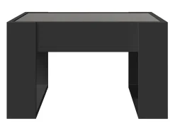 Mesa De Centro*vidaxl Mesa de centro luzes LED Infinity 50x53x30 cm Preto
