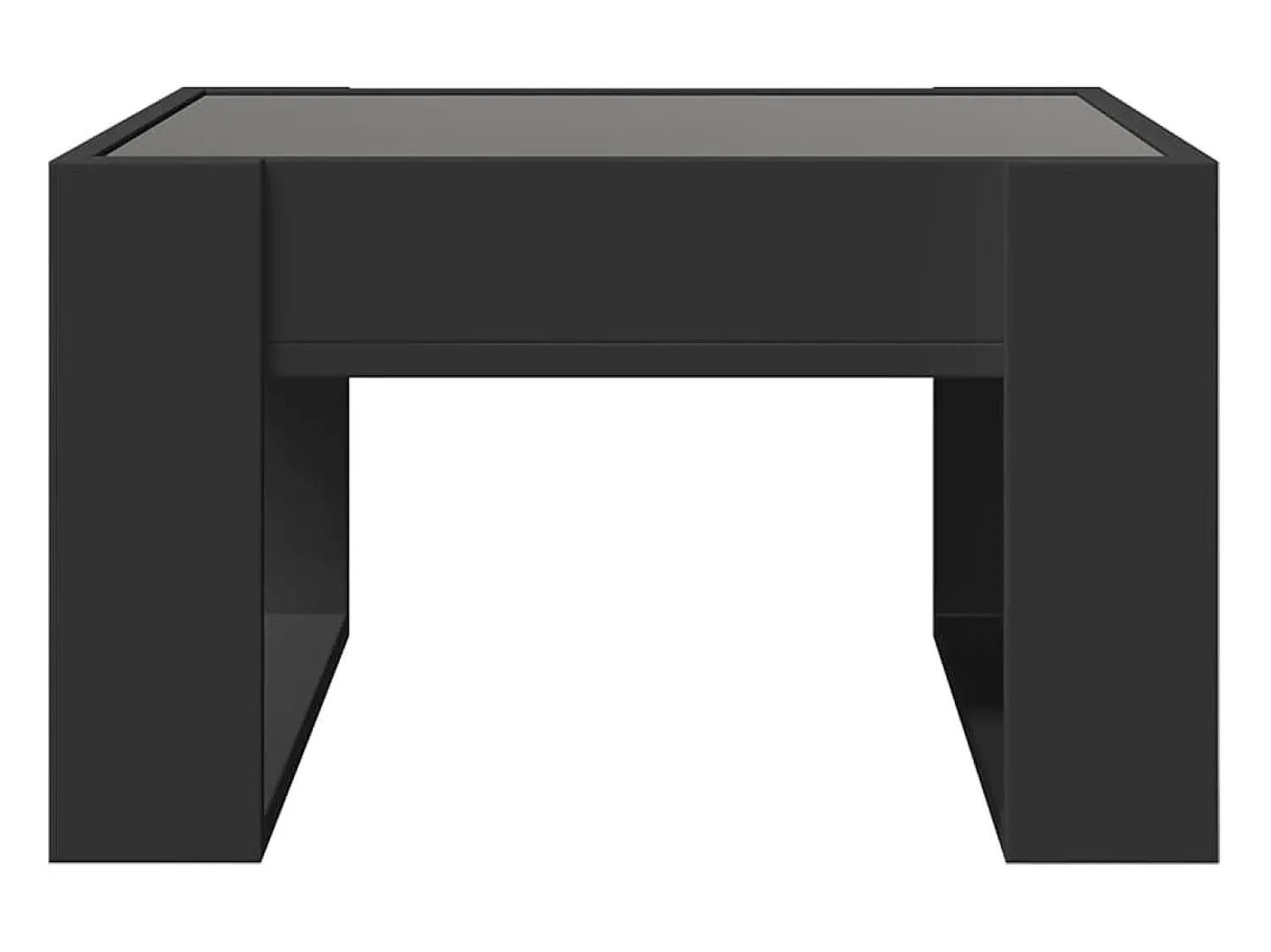 Mesa De Centro*vidaxl Mesa de centro luzes LED Infinity 50x53x30 cm Preto